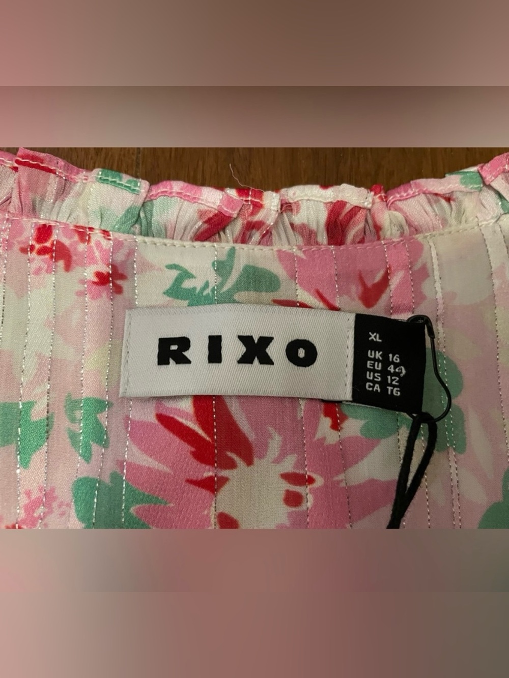 Rixo Dress NWT Floral XL/ US 12 Luxury Cocktail Wedding Silk Blend Shower Party - Picture 10 of 16